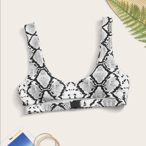 Shein Snake Skin Print XL bikini top